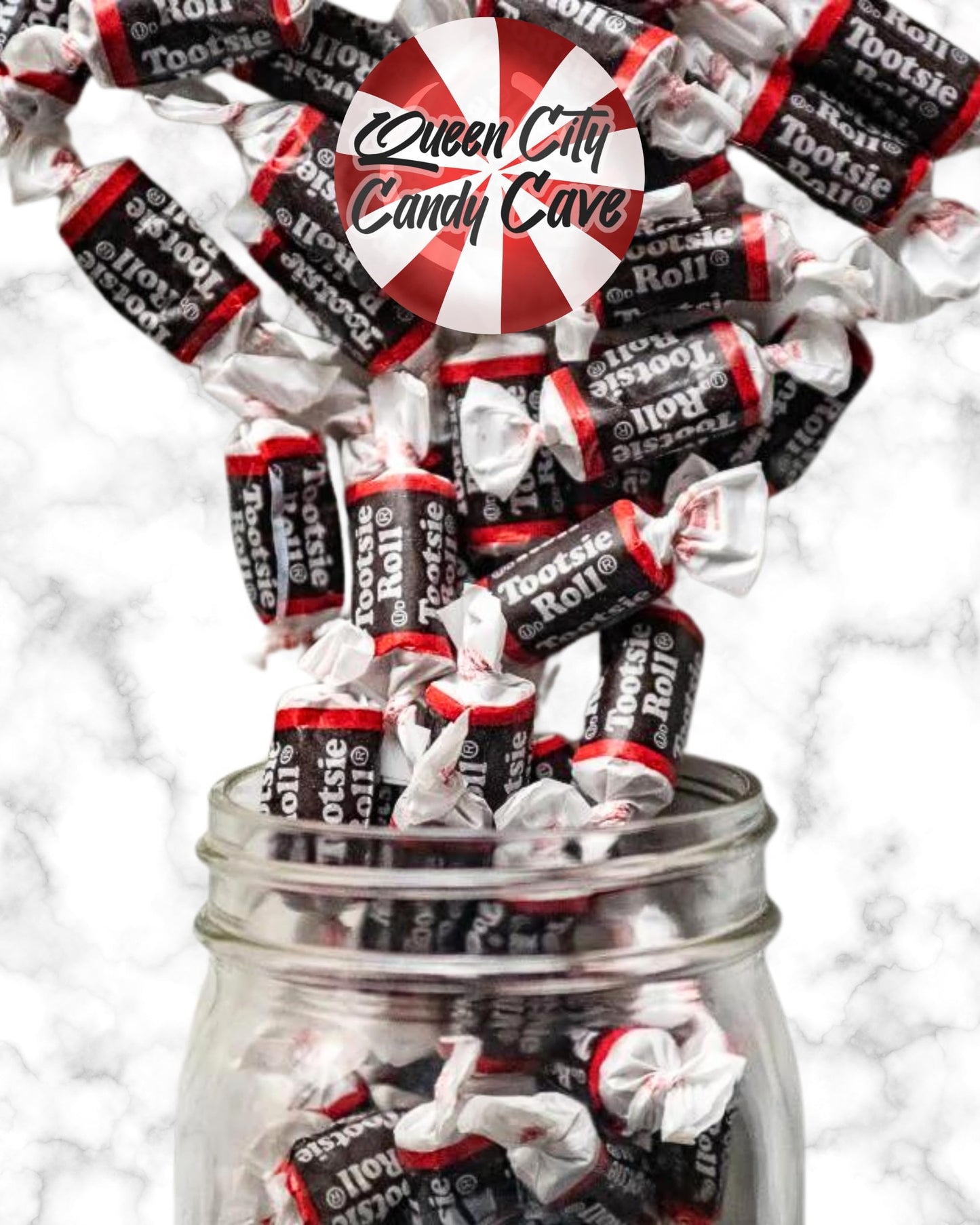 Chocolate Mini Tootsie Rolls - Bulk Tootsie Rolls Candy, Individually Wrapped Mini Bites Midgees, By Queen City Candy Cave (1 Po