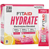 FITAID Hydrate Clean Electrolyte Mix Zero Sugar Balanced Electrolyte Ratios: 600mg Sodium 500mg Potassium 125mg Magnesium Pink Lemonade for Exercise & Active Hydration 30 Sticks