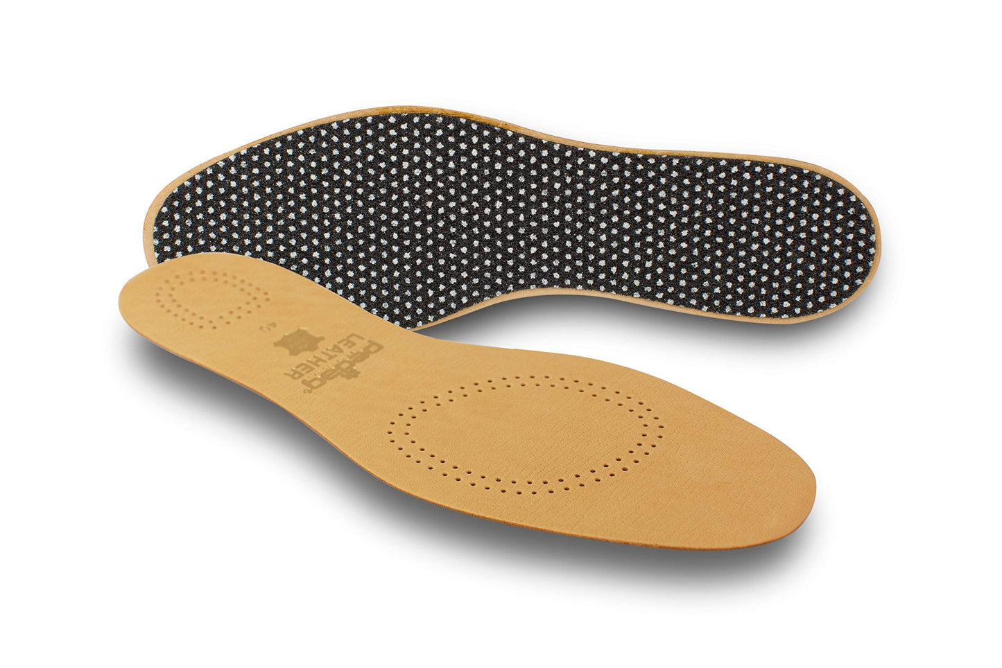 Pedag Leather Insole With Sweat Wicking Carbon Layer, Handmade In Germany, Fits Pumps And Dress Shoes, Tan, Us M13 / Eu 46