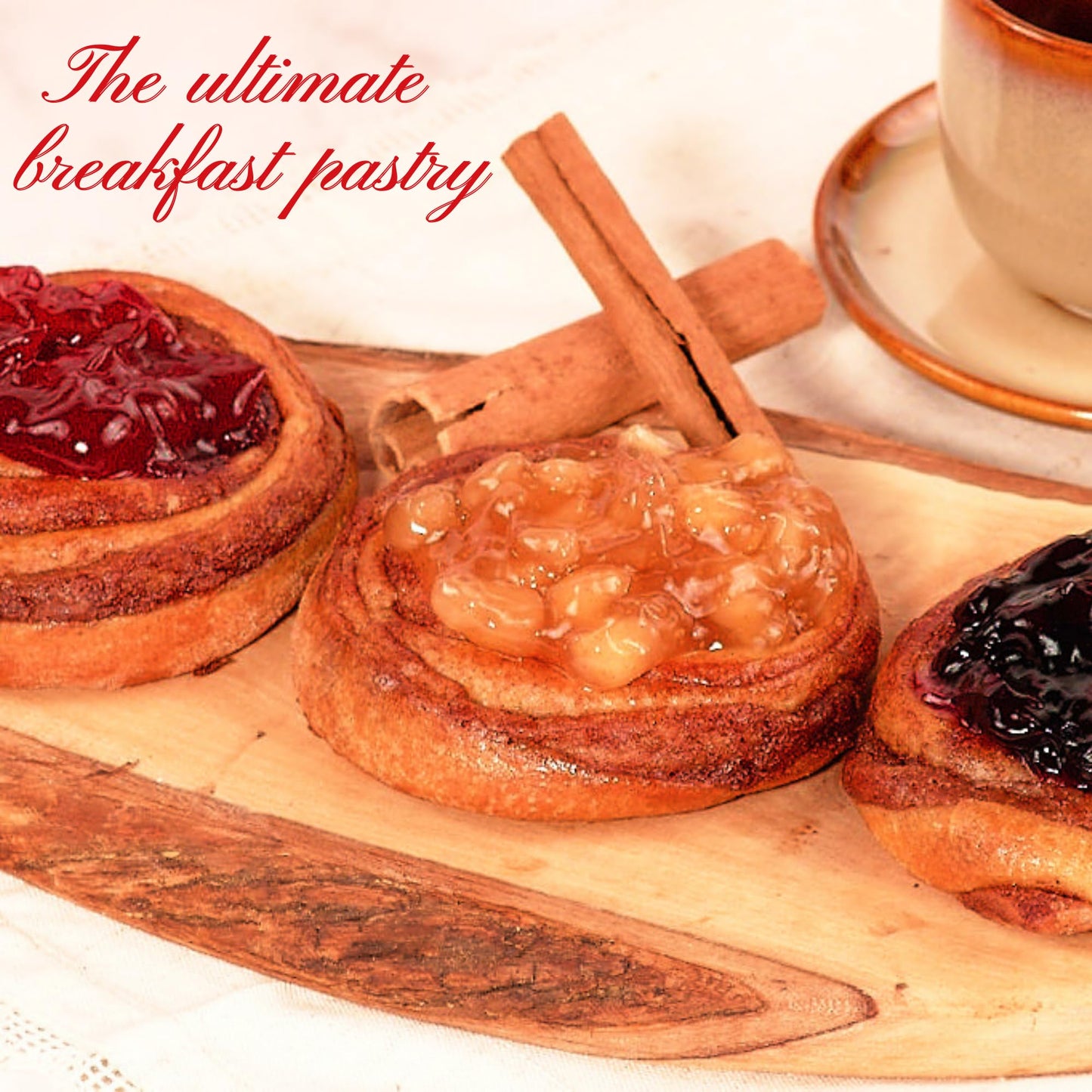 Fruit Danish Pastries | Christmas Holiday Corporate Food Gifts In Gift Box |12 Individually Wrapped Assorted Fruit Filled Cinnam