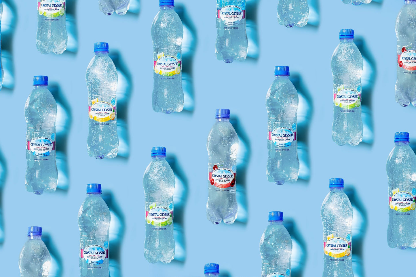 Crystal Geyser Sparkling Alpine Natural Spring Water, 24-Pack, 16.9oz Bottles, Zero Calories and No Sweeteners, Bottled at The S