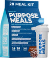 Purpose Meals Meal Replacement Shake, Grass Fed Whey Protein, Creatine, Electrolytes, 37.52 oz, Pack of 2, Salted Chocolate