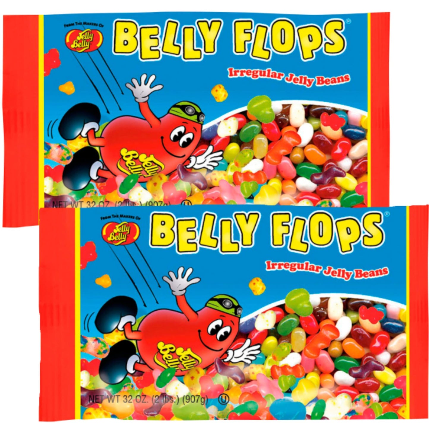 Jelly Belly Belly Flops Jelly Beans - 2 Lb. Bag - 2 Pack - Official, Genuine, Straight From The Source