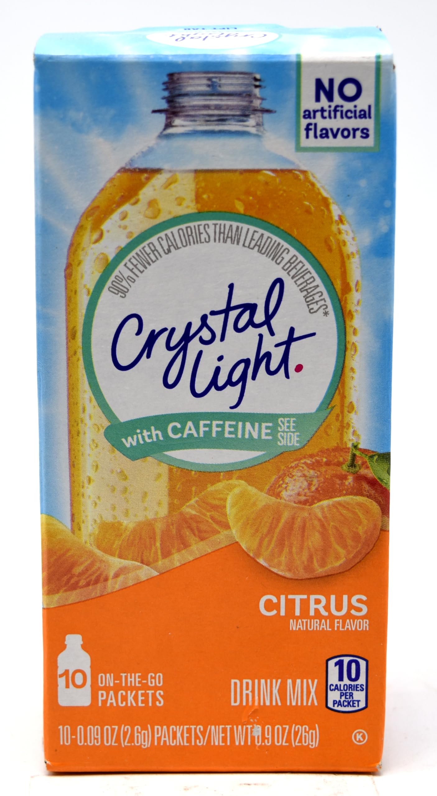 Crystal Light On The Go Citrus With Energy Blend Drink Mix 10-Packet Box (Pack Of 35)