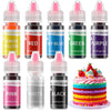 Gel Food Coloring Set - 8 Colors Concentrated Gel Based Food Color Food Grade Dye Flavorless Vibrant Edible Food Coloring For Cake Cookie Decorating Easter Egg Icing Fondant Baking Macaron - 6G/Bottle