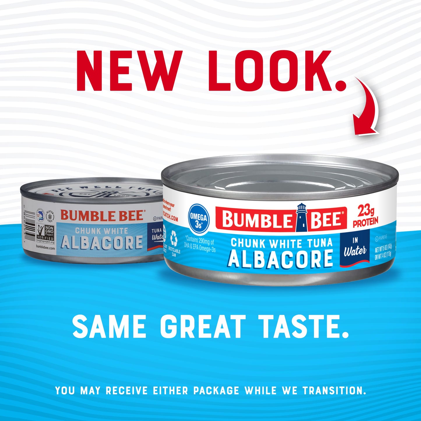 Bumble Bee Chunk White Albacore Tuna In Water, 5 Oz Can - Wild Caught Tuna - 23G Protein Per Serving, High In Omega-3S - Non-Gmo Project Verified, Gluten Free, Kosher