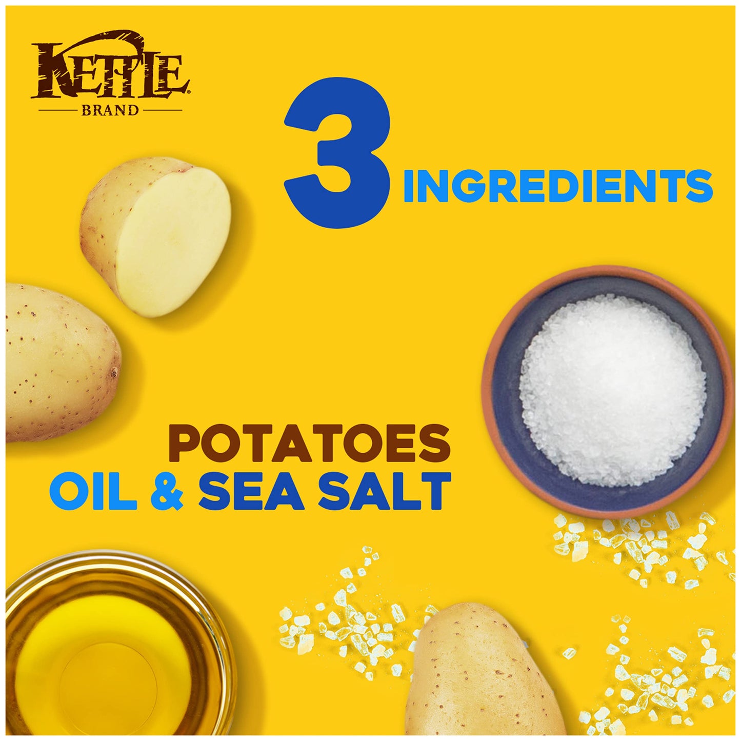 Kettle Brand Potato Chips, Sea Salt Kettle Chips, 5 Oz
