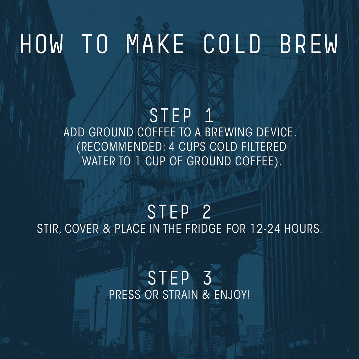 Stone Street Cold Brew Coffee, Dark Roast, High Caffeine, Coarse Ground, 16 Ounce