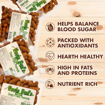 Uncle Bud'S Deep Fried Cajun Peanuts In The Shell (4-Pack) | Hot And Spicy Peanuts, Shareable Snacks For Family & Friends, In Sh