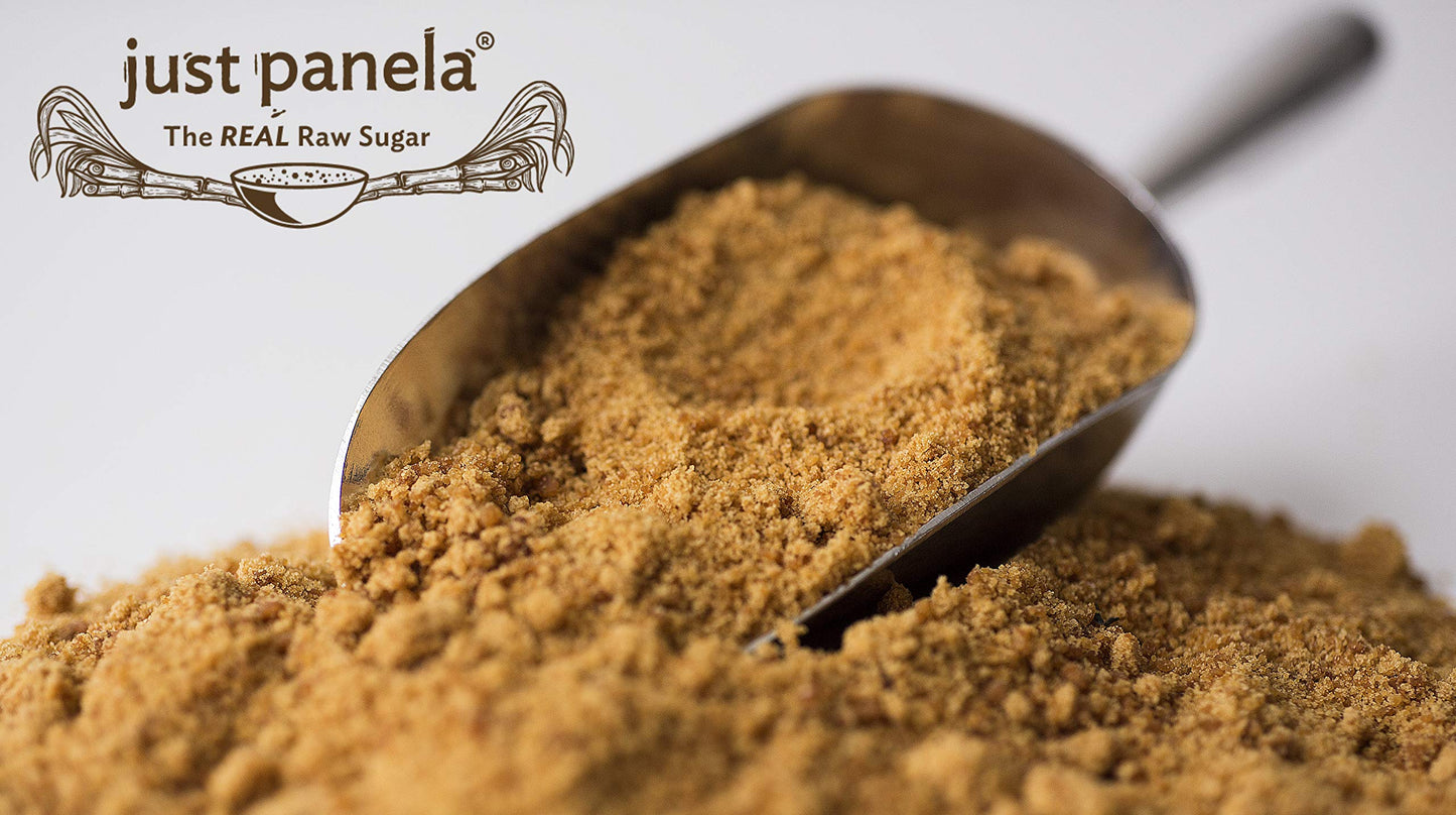 Just Panela Organic Unrefined Cane Sugar 44 pound organic bag | 100% Unprocessed, Raw Sugar | Great for Baking, Cooking & Sweete