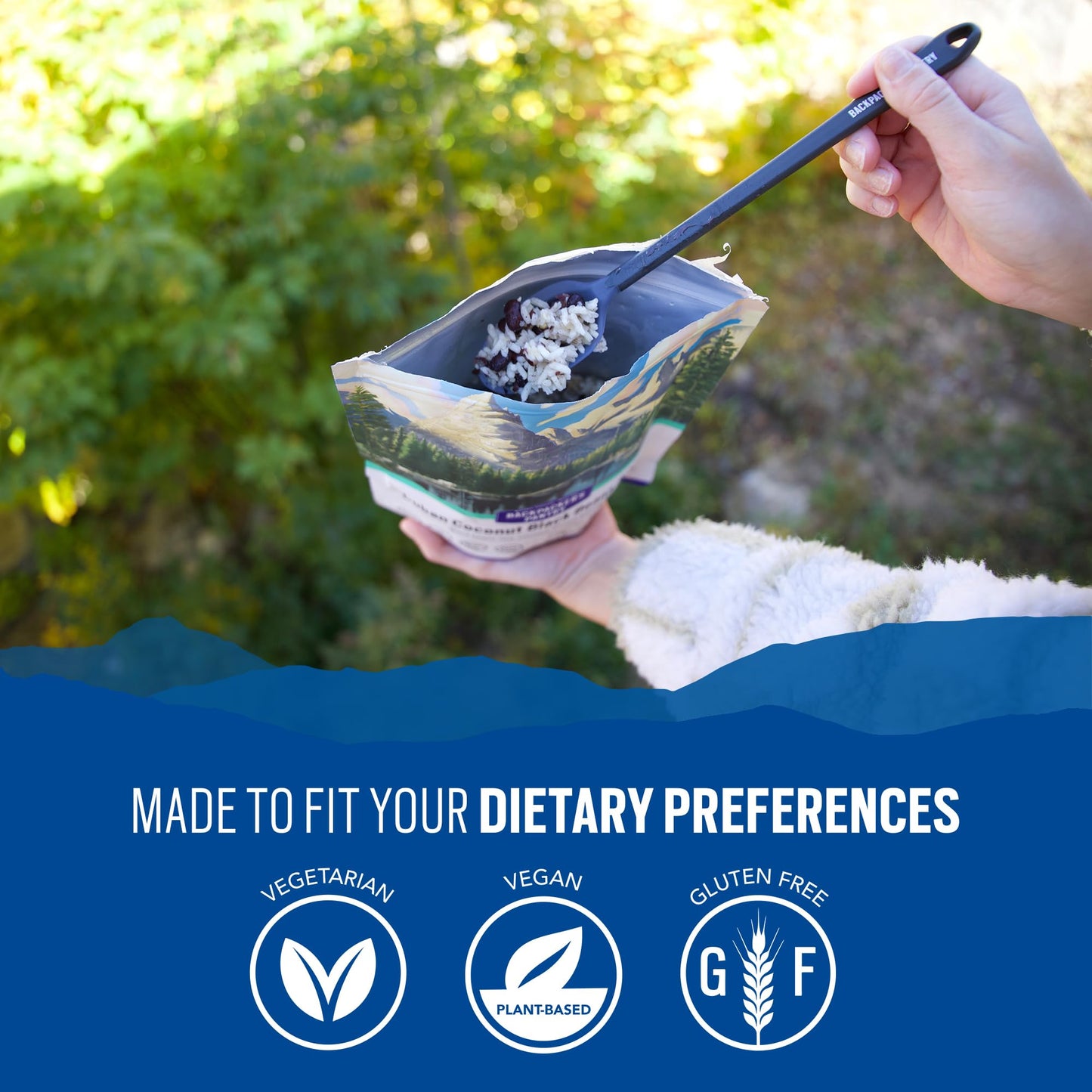 Backpacker'S Pantry Cuban Coconut Rice & Black Beans, 2 Servings Per Pouch, Freeze Dried Food, 14 Grams Of Protein, Vegan, Glute