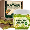 Kataifi Shredded Fillo Dough & Pistachio Butter Spread Bundle for Dubai Chocolate Authentic Turkish Dried Chopped Kataifi Pastry (1.1 lbs) and Sweet Pistachio Nut Cream (8 Oz) Ideal for Kunafa Baklava and Gourmet Desserts