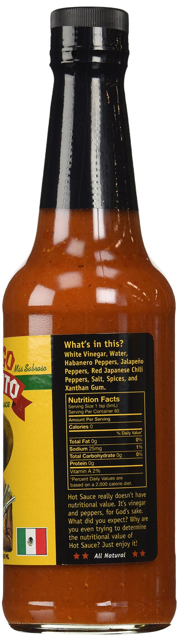 Gringo Bandito Hot Sauce, 10 oz - Spicy Flavor, Perfect for Tacos, BBQ, and More - Pack of 1