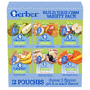 GERBER Infant Puree Organic Variety Pack 2nd Food Pouches 12x3.5oz