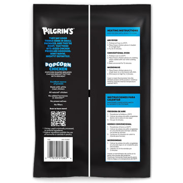 Pilgrims Popcorn Chicken | Fully Cooked | 11 G Protein | Frozen |1.50 LB