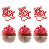 Gyufise 24Pcs Valentine'S Day Oh Baby Cupcake Toppers Glitter Sweet Love Baby Cupcake Food Picks Valentine'S Day Theme Baby Show