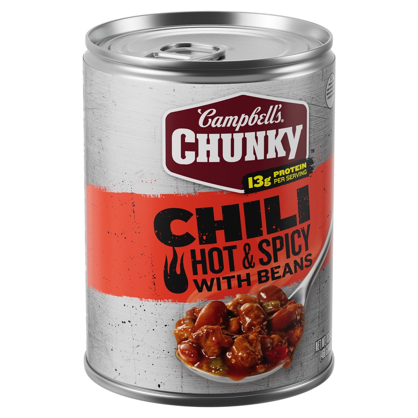 Campbell’S Chunky Hot And Spicy Chili With Beans, 16.5 Oz Can