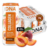Hydradna- Sparkling Liquid Collagen Protein Water Drink Balanced Nutrients For Wellness - Sugar-Free - Keto-Friendly - No Gluten (12 Pack) Georgia Peach