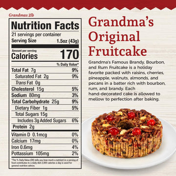 Beatrice Bakery Co. Original Fruitcake, 32 oz Box, Freshly Made with Nuts and Fruit, Est. 1917