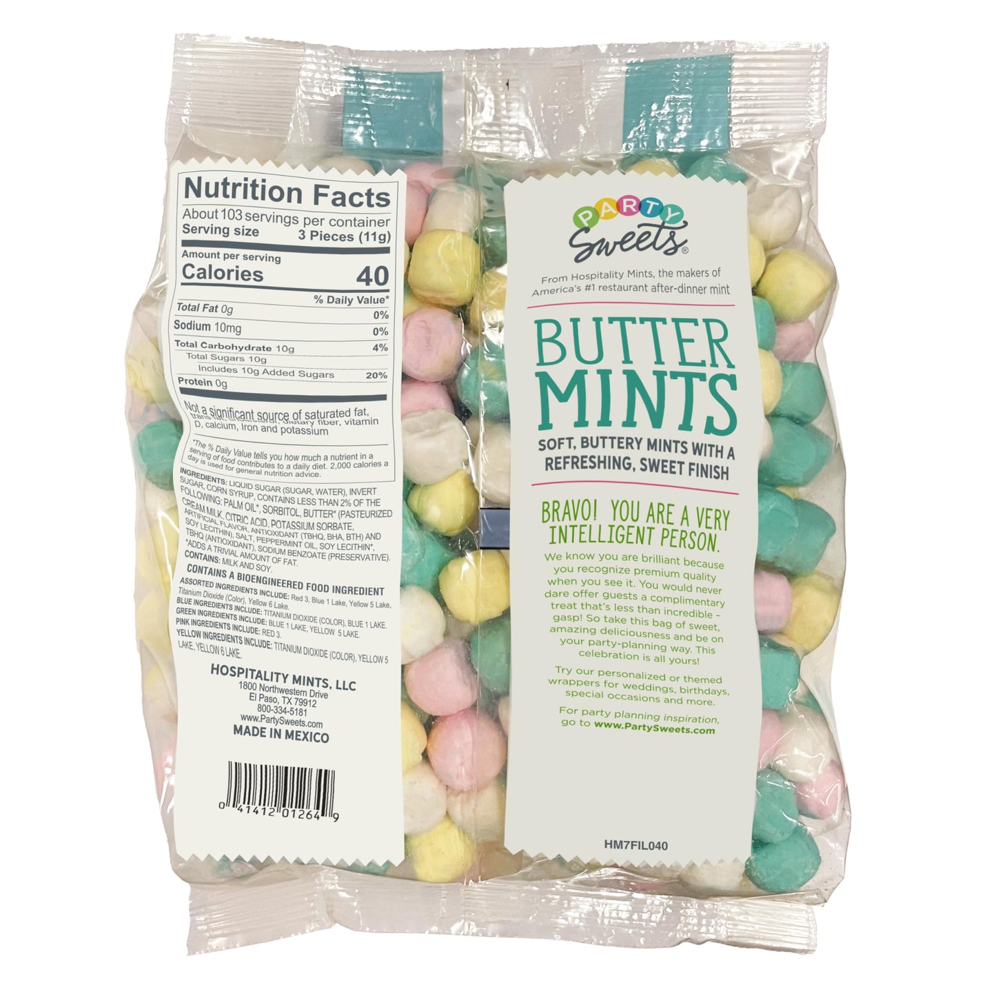 Party Sweets Assorted Buttermints, 2.5 Pound, Appx. 350 Pieces From Hospitality Mints