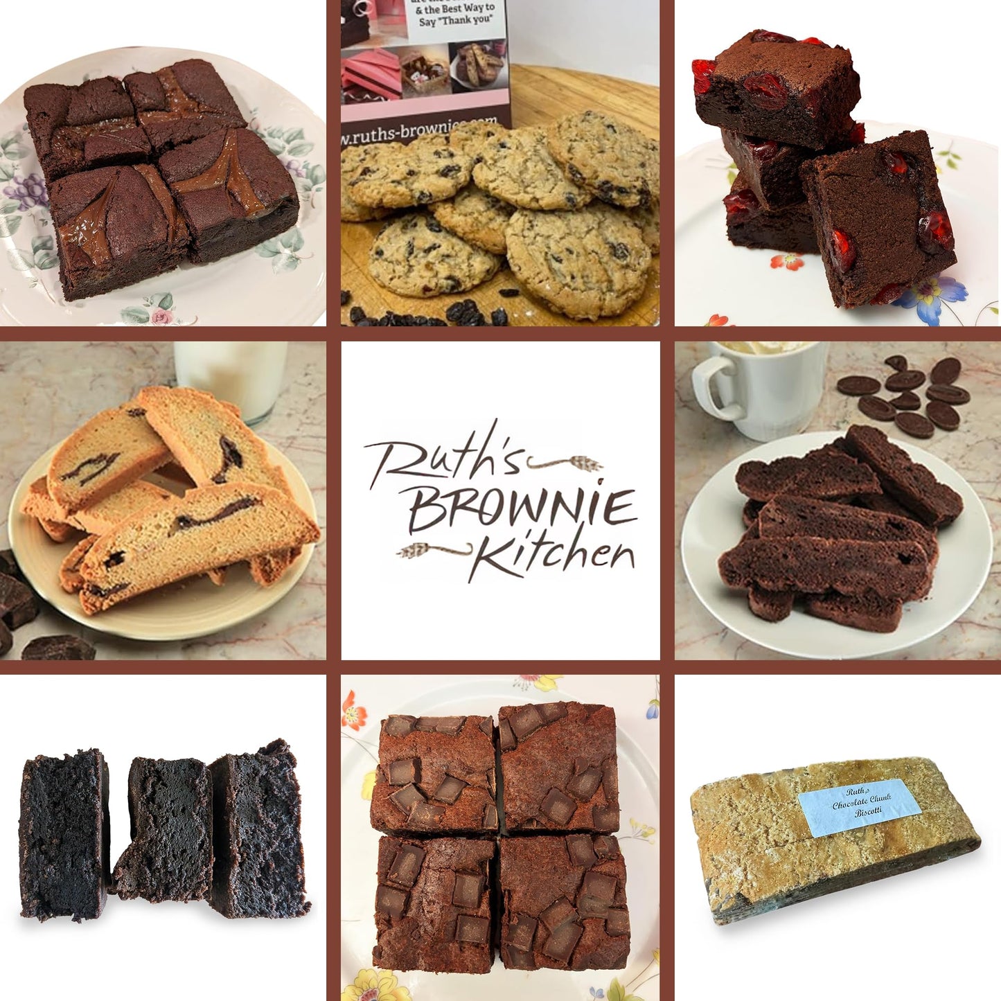 Ruths Brownie and Cookie Gift Basket - 2 Baskets of Gourmet Baked Treats | Delicious Gift with The Finest Ingredients | Guarante