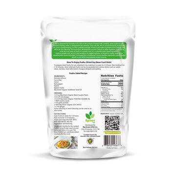 Big Green Organic Food - Organic Soybean Curd Sticks (Center Cut), Vegan Protein, Pure, Made With Non-Gmo Soy, 8.8 Oz (1 Pack, 8