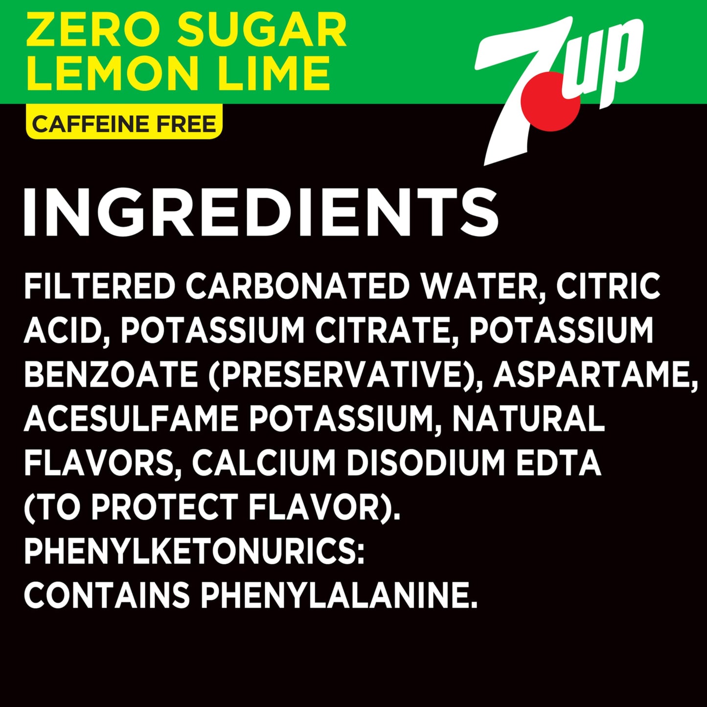 7UP Diet Lemon Lime Soda, Zero Calories, Caffeine Free, 12 Fl Oz (Pack of 8)