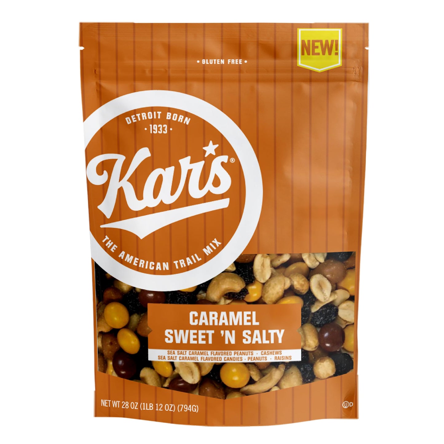 Kars Nuts Caramel Sweet N Salty Trail Mix, 28 Oz - Resealable Pouch (Pack Of 1), Gluten-Free Snack Mix
