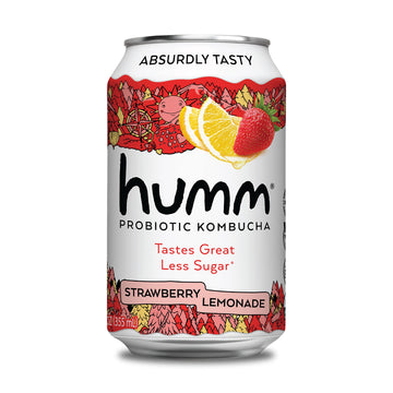 Humm Kombucha Strawberry Lemonade - Organic, Vegan & Gmo-Free (12 Pack)