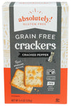 Absolutely Gluten Free Cracked Pepper Crackers, 4.4-Ounce