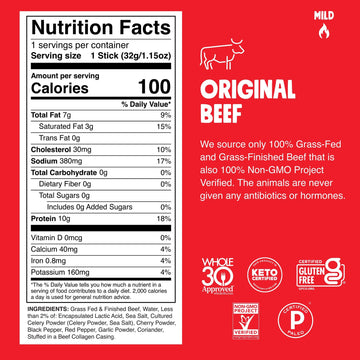 CHOMPS BEEF STICKS ORGNL ( 24 X 1.15 OZ )