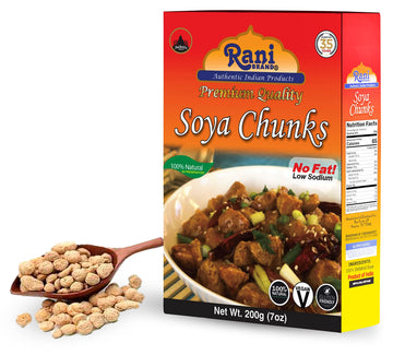 Rani Soya Chunks Nuggets (High Protien) 7Oz (200G) ~ All Natural, Salt-Free | Vegan | No Colors | Gluten Friendly | Non-Gmo | Kosher | Indian Origin | Meat Alternate Substitute