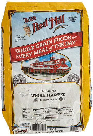 Bob's Red Mill Raw Whole Brown Flaxseed, 25 Pound