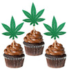 ZHUOWEISM Cupcake Toppers, 30 PCS Glitter Wood Leaf Picks, Design 1 for Birthday Theme Party Decorations