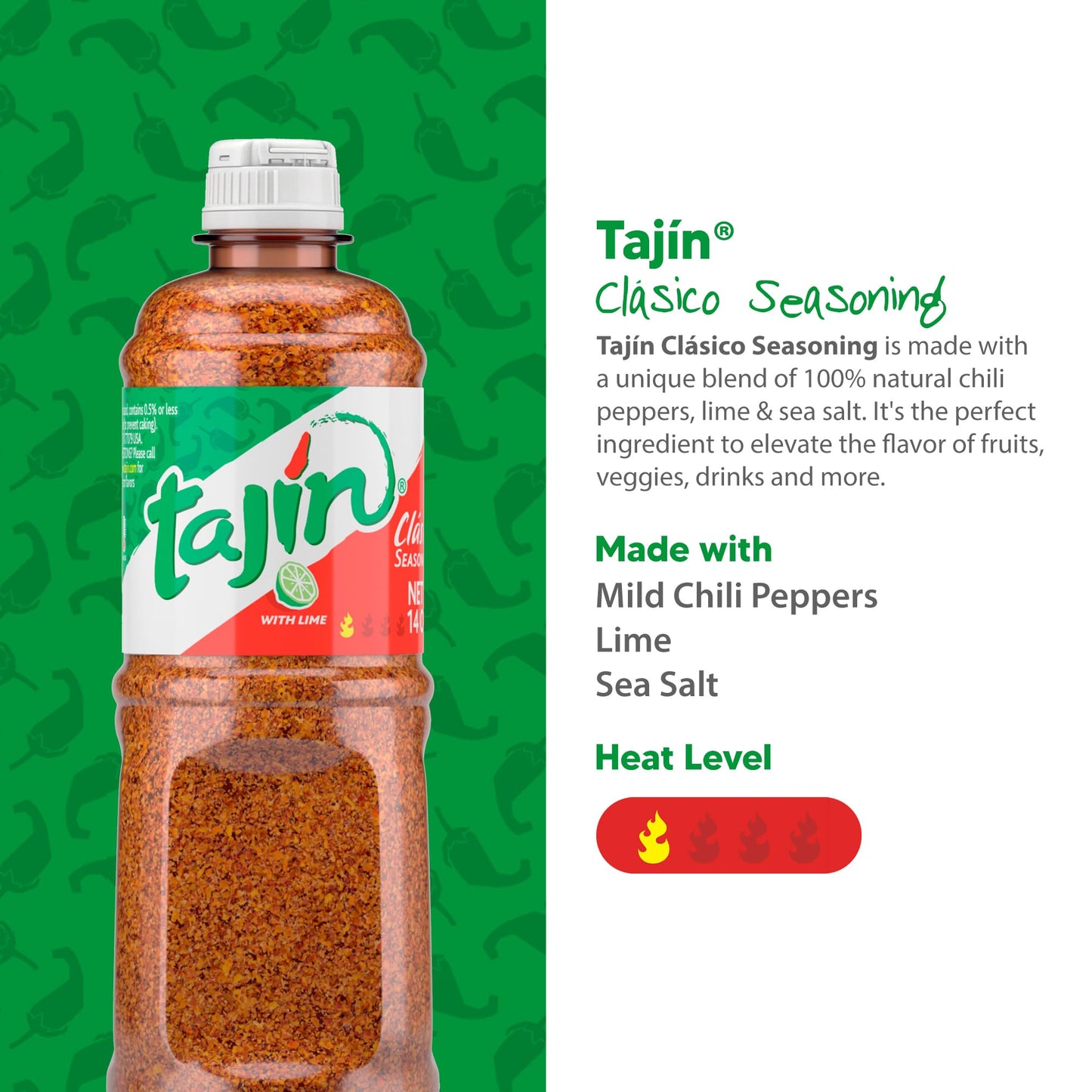 Tajín Clásico Seasoning 14Oz And Tajín Fruity Chamoy Sauce 15.38Oz (Pack Of 2)