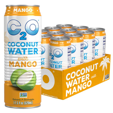 C2O - Pure Coconut Water - Mango - Case Of 12 - 175 Fl Oz(D0102H5Ngu6)