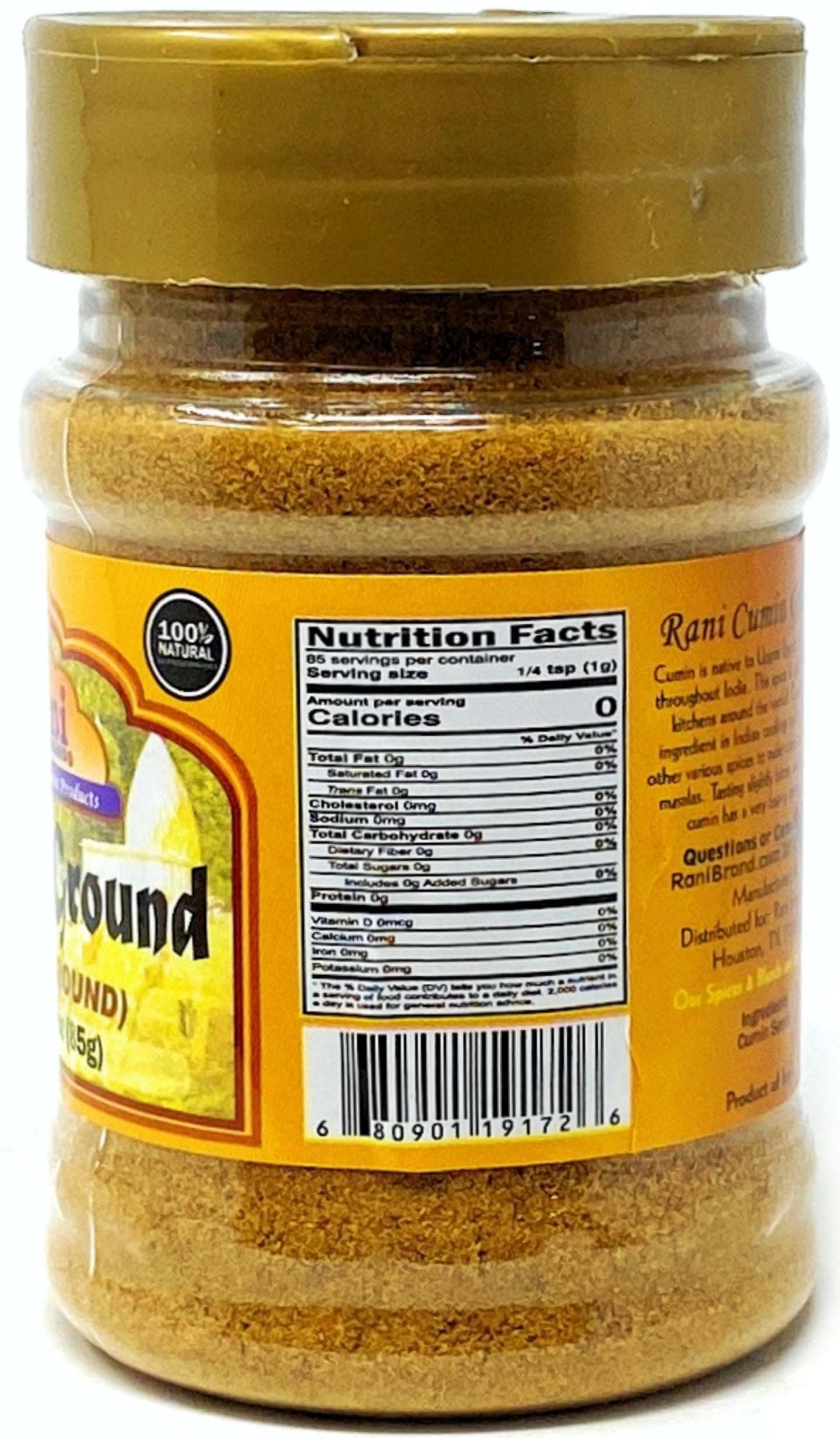 Rani Cumin (Jeera) Powder Spice 3Oz (85G) Pet Jar ~ All Natural | Vegan | Gluten Friendly | Non-Gmo | Indian Origin