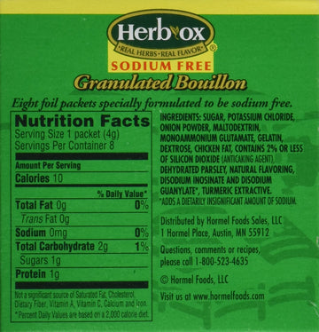 Herb-Ox Bouillon Chicken Instant Broth And Seasoning, 1.2 Oz, 8 Packets (Pack Of 2)