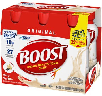 BOOST Original Nutritional Drink, Balanced Energy, Vanilla & Strawberry, 48 Fl Oz (Pack of 2)