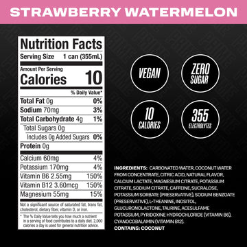 PRIME HYDRATION Energy Drink | Strawberry Watermelon | 200mg Caffeine | 24 Pack | Vegan | Gluten Free | 12 Fluid Ounce