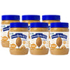 Peanut Butter & Co. Old Fashioned Smooth Peanut Butter, Non-GMO, Gluten Free, Vegan, No Sugar Added, 16 Ounce (Pack of 6)