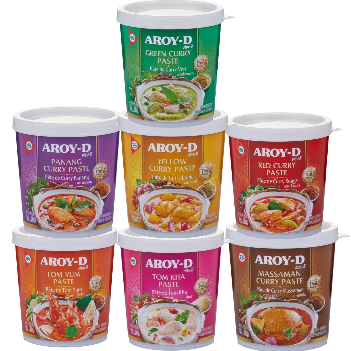 Aroy-D Panang Curry Paste, 14 oz - Authentic Thai Flavor, Convenient Size, Perfect for Cooking