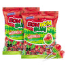 Colombina Bon Bon Bum Lollipops W/Bubble Gum Center, Watermelon Flavor, Individually Wrapped, Ideal For Party Favors And Gifts, 2 Pack (48 Count)