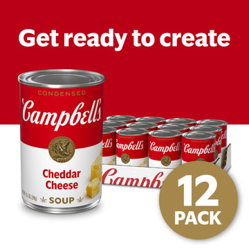 Campbell'S Condensed Cheddar Cheese Soup, 10.5 Ounce Can (Pack Of 12) (Packaging May Vary)