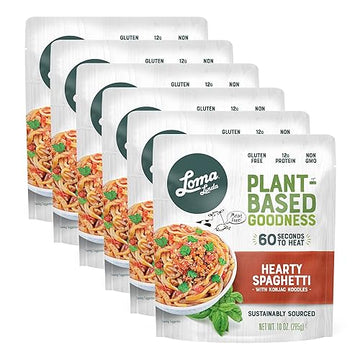 Loma Linda - Plant-Based Complete Meal Solution Packets (Hearty Spaghetti (10 Oz.), 6 Pack)
