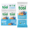 Tosi Cashew Blueberry Protein Bars, Plant Based with Nuts, Gluten-Free Crunchy Snacks, Vegan, Organic, Flax & Chia Seeds, Soy-Fr