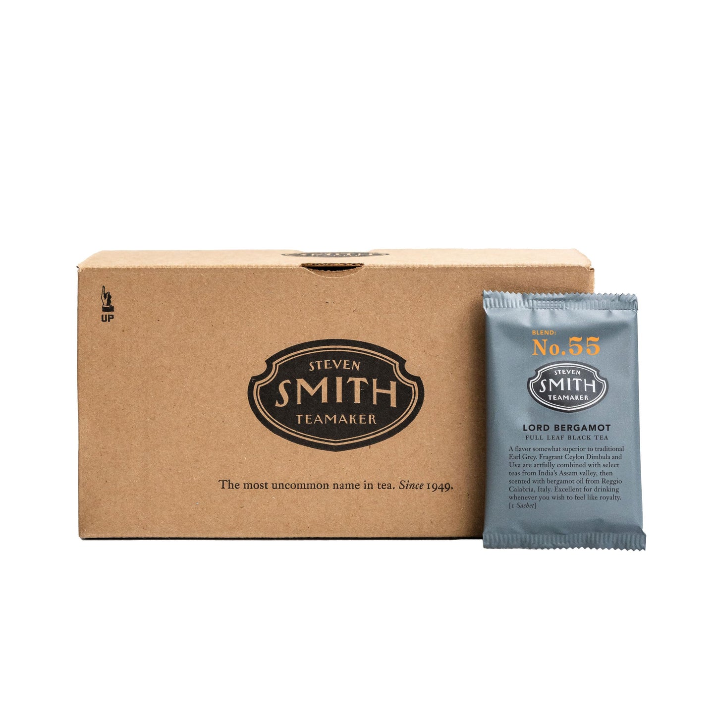 Smith Teamaker Lord Bergamot No. 55 Caffeinated Sugar-Free Sustainably Grown Full Leaf Earl Grey Black Tea Bags 36 Sachets 1.2Oz Each