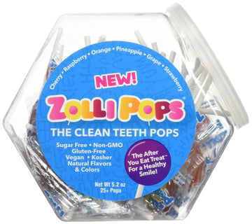 Zollipops Clean Teeth Lollipops, Anti Cavity Lollipops, Delicious Assorted Flavors, Variety, 5.2 Ounce (Pack Of 1)