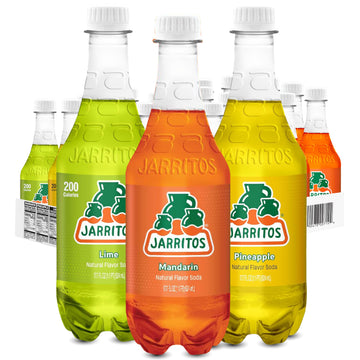Jarritos Variety Pack, 24 Pack of 17.7 oz Bottles (524ml), Includes 12 Mandarin, 6 Pineapple, 6 Lime, Authentic Mexican Soft Dri