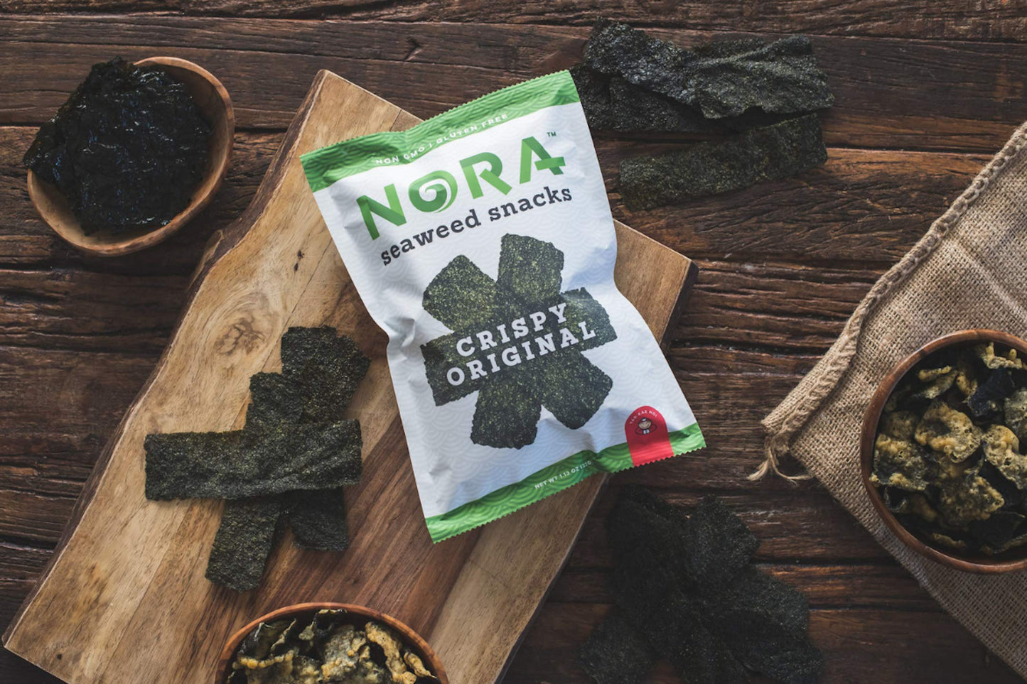 Nora Snacks Seaweed Crispy Original 1.13 Oz